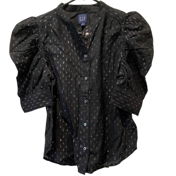 GAP Tops - NWT Gap Black Sparkly Button Up Top, Size XS